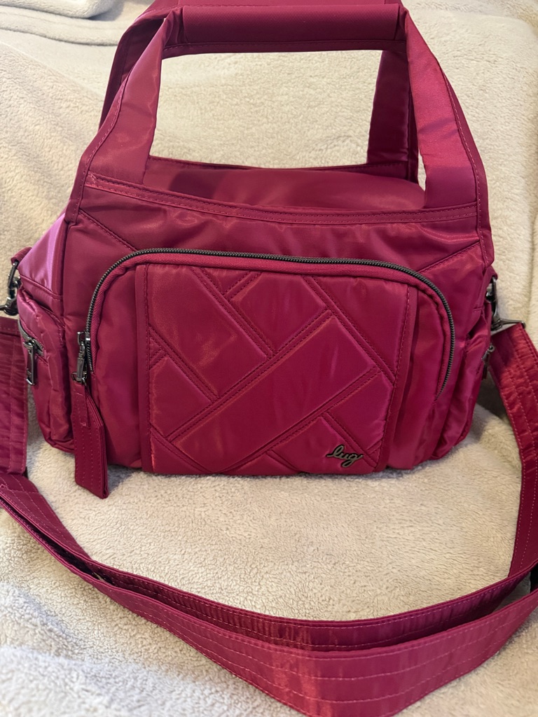 Lug Rumble Quilted Satchel Bag - Raspberry